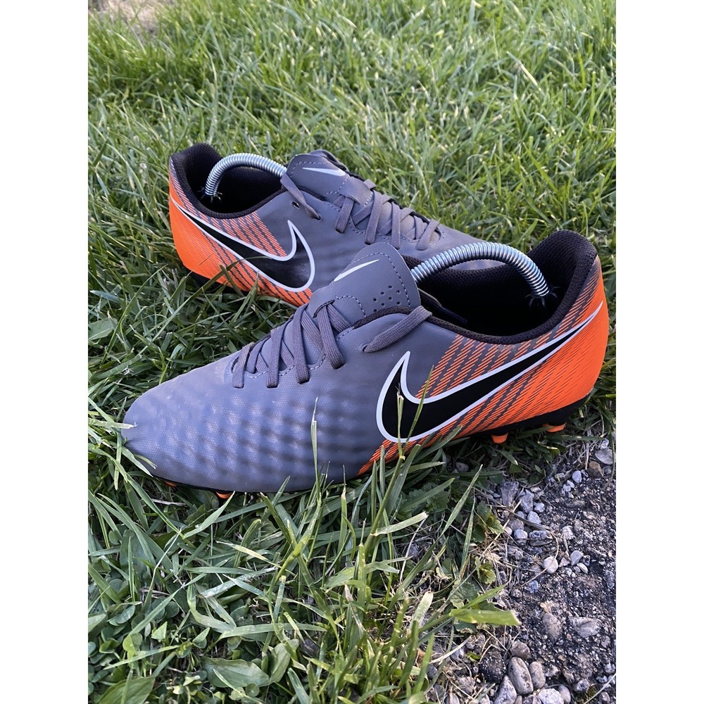 Nike Magista Obra II FG Futbol Soccer Cleats Mens 7.5 US Gray Orange AH7302-080
